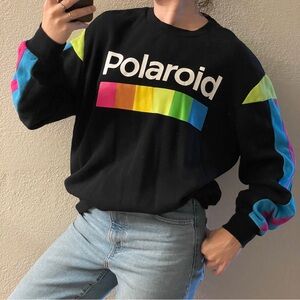 Polaroid Men's Black Multicolor Sweater XL